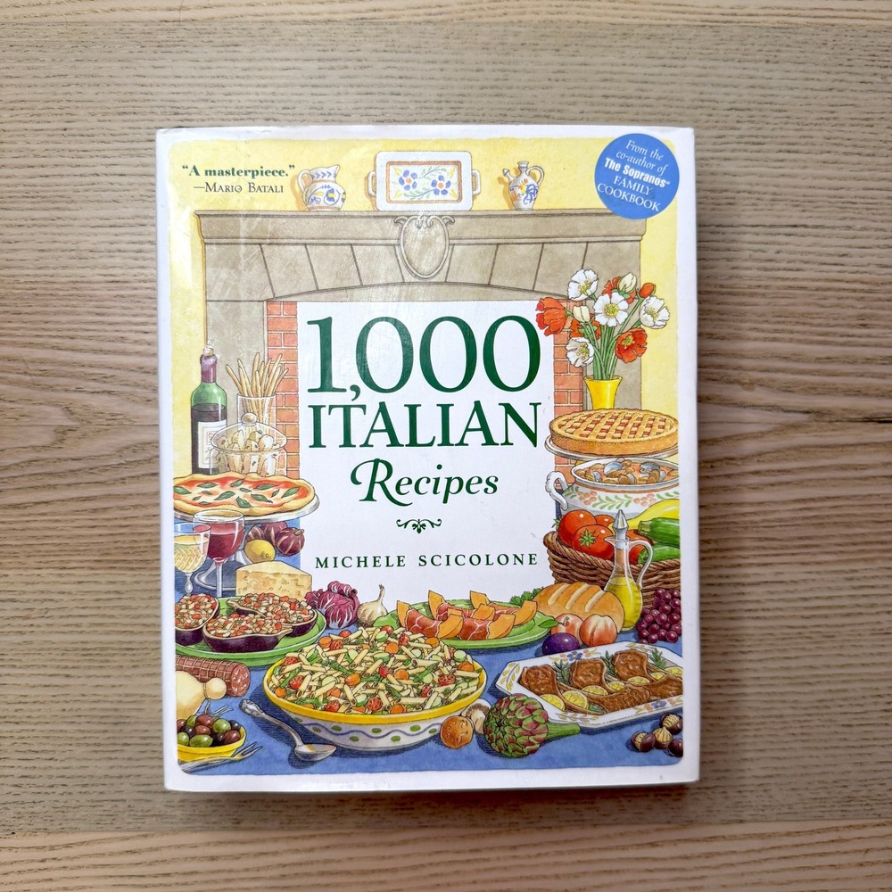 1000 Italian Recipes Michele Scicolone Hardcover Cookbook Wiley 2004 0764566768
